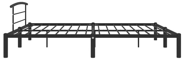 Czarne metalowe łóżko dwuosobowe 160 x 200 cm N7-W72