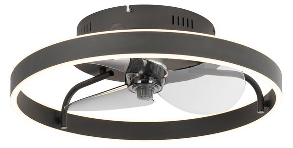 Plafondventilator zwart incl. LED met afstandsbediening - Maddy Oswietlenie wewnetrzne