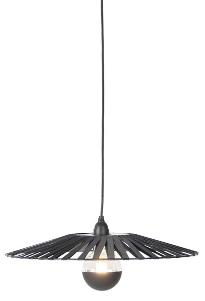 Wiejska lampa wisząca czarna 46 cm - Leia Oswietlenie wewnetrzne