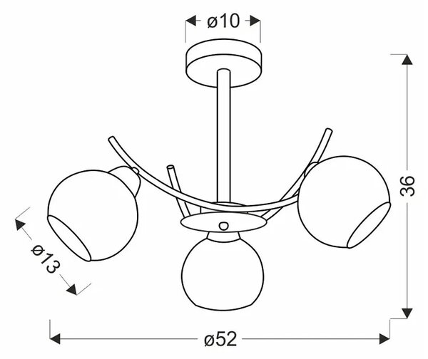 Złota nowoczesna lampa wisząca - D248 G9-A94
