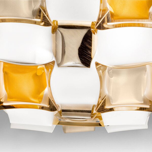 Slamp Lampa sufitowa designerska Mida, możliwość ściemniania, kremowy / amber, salon / jadalnia, tworzywo sztuczne, design
