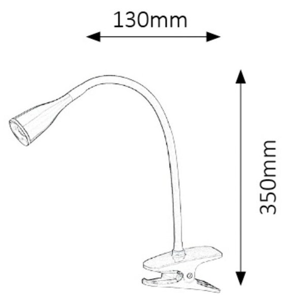 Rabalux 4198 lampa stołowa LED Jeff, czerwony