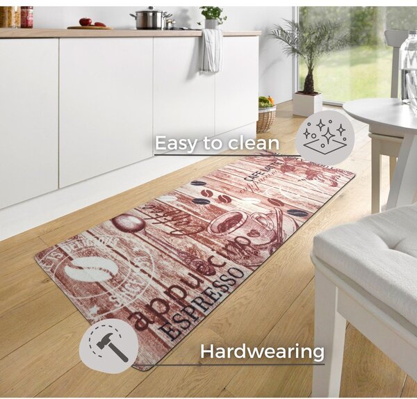 Brązowy chodnik kuchenny Hanse Home Delicious Coffee, 67x180 cm