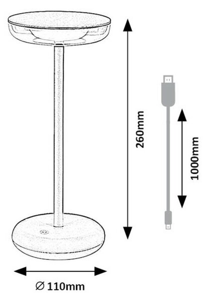 Rabalux 77089 Lampa stołowa LED z ładowaniem USB Konin