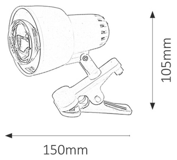 Rabalux 4357 Clip lampa stołowa, czarny
