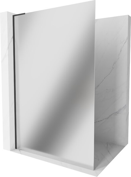 Mexen Kioto L ścianka prysznicowa Walk-in 70 x 200 cm, lustro, czarna - 800-070-103-70-50