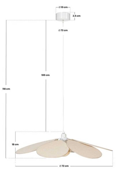 Lampa sufitowa NAYA, Ø 72 cm