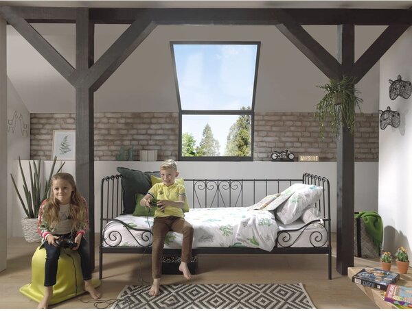 Czarne łóżko dziecięce 90x200 cm Alice – Vipack