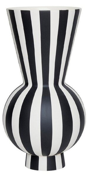 Biały/czarny kamionkowy ręcznie wykonany wazon (wysokość 28 cm) Toppu – OYOY Living Design