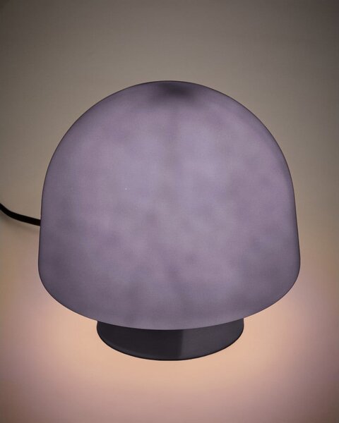 Ciemnoniebieska lampa stołowa ze szklanym kloszem (wysokość 20 cm) Reig – Kave Home