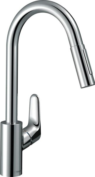 Hansgrohe Focus M41 - Bateria umywalkowa Focus z wyciąganą wylewką prysznicową, EcoSmart, chrom 31833000