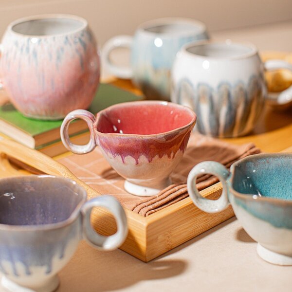 Turkusowa filiżanka ceramiczna Colette – Sass & Belle