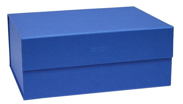 Niebieski kartonowy pojemnik z pokrywką 33x25x15 cm Hako – OYOY Living Design