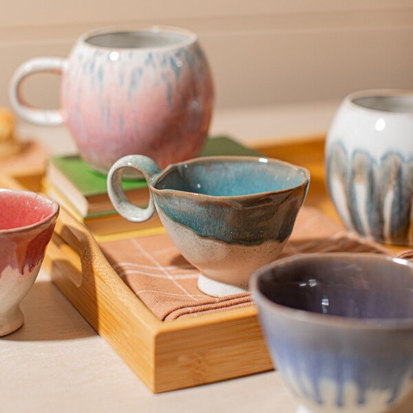Turkusowa filiżanka ceramiczna Colette – Sass & Belle