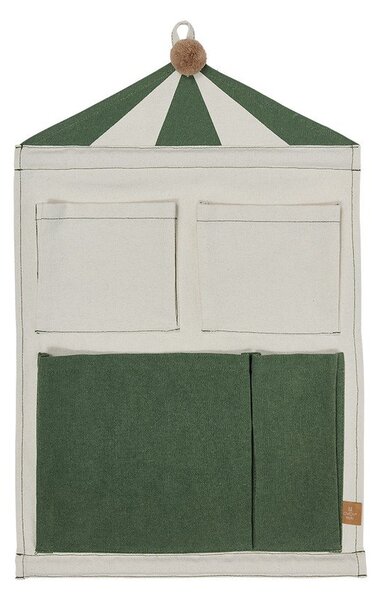 Zielony/kremowy tekstylny organizer wiszący 40x1x60 cm Circus – OYOY Mini