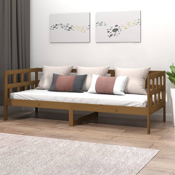 Łóżko dzienne, miodowy brąz, lite drewno sosnowe, 80x200 cm