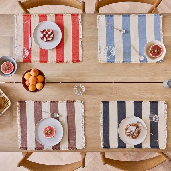 Maty stołowe zestaw 2 szt. z bawełny organicznej 36x48 cm Toppu – OYOY Living Design