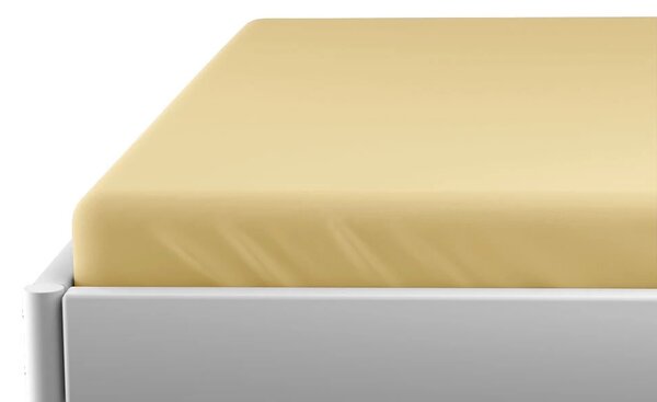 Jersey prześcieradło dziecięce żółte 60x120 cm