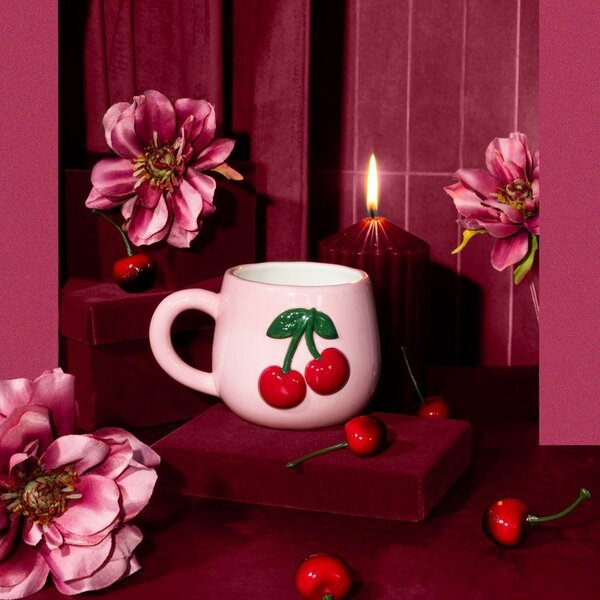 Jasnoróżowy kubek Cherry – Sass & Belle