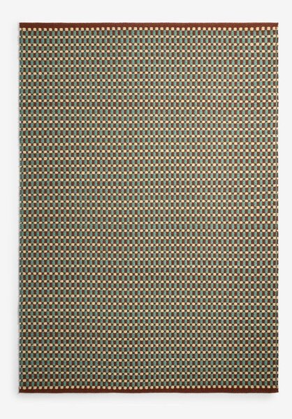 Zielononiebieski dywan z mieszanki wełny tkany ręcznie 160x230 cm Ember – MADE