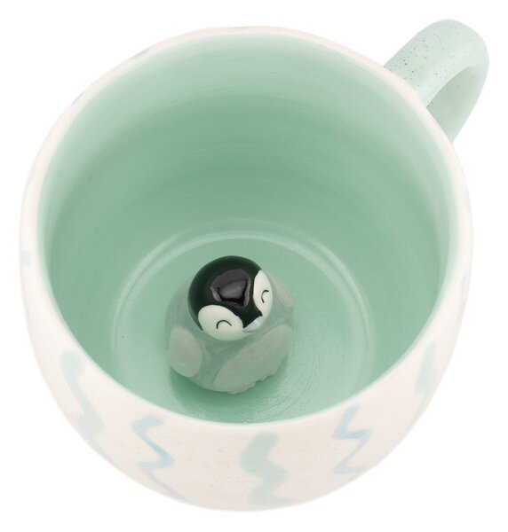 Miętowy kubek Surprise Penguin – Sass & Belle