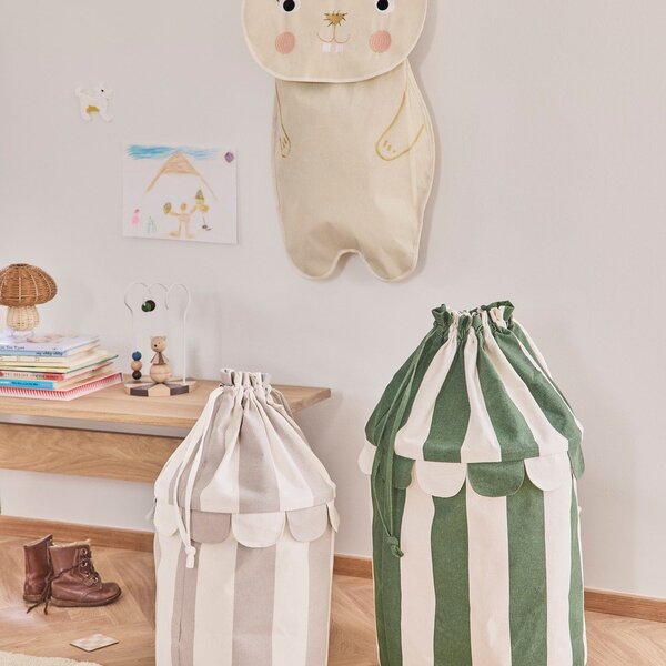 Kremowy tekstylny organizer wiszący 40x1x82 cm Darling Rabbit – OYOY Mini