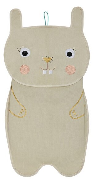 Kremowy tekstylny organizer wiszący 40x1x82 cm Darling Rabbit – OYOY Mini