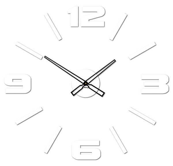 Duży nowoczesny zegar ścienny Mase XL biały