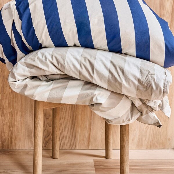 Biała/niebieska bawełniana pościel jednoosobowa 140x200 cm Shima – OYOY Living Design