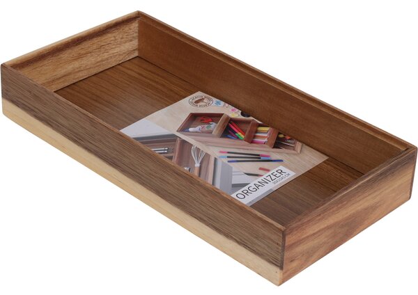 Drewniany organizer na biurko HEDO do szuflady, 30 x 15 x 5 cm