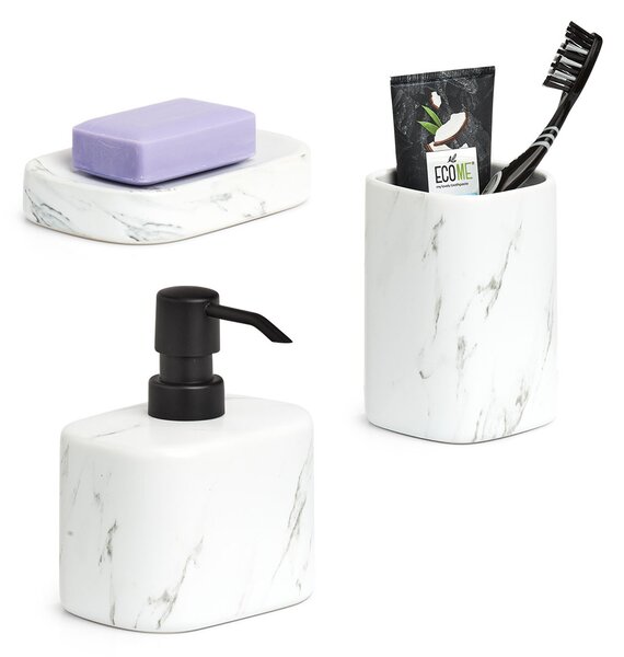 Ceramiczny kubek na szczoteczki MARBLE