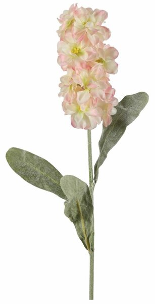 Sztuczny kwiat MATTHIOLA 56 cm, biało-różowy