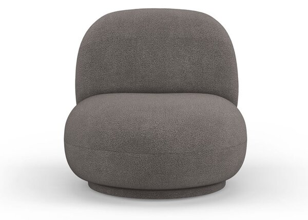 Szary fotel z materiału bouclé Chuck – Micadoni Home