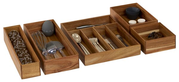 Drewniany organizer na sztućce TIDY SMART, 26 x 35 x 5 cm