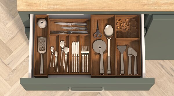Drewniany organizer na sztućce TIDY SMART, 26 x 35 x 5 cm