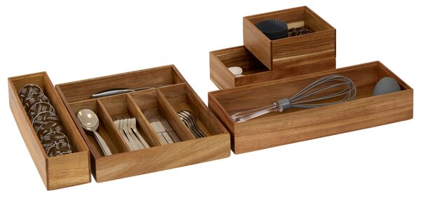 Drewniany organizer na sztućce TIDY SMART, 26 x 35 x 5 cm