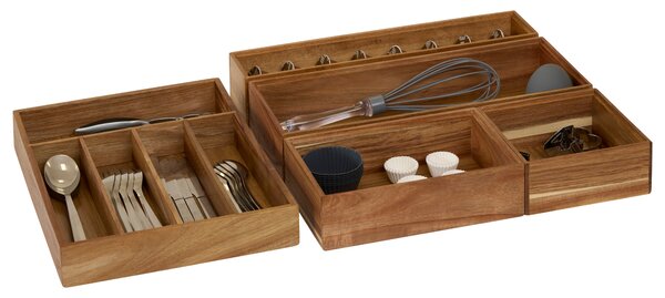Drewniany organizer na sztućce TIDY SMART, 26 x 35 x 5 cm