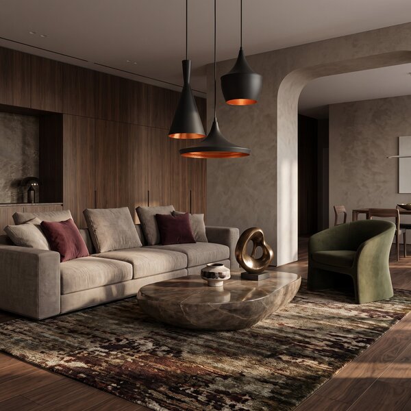 POTRÓJNA LAMPA WISZĄCA LOFT CZARNA FOGGI W3