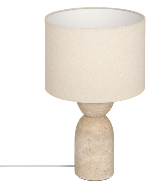 Lampa stołowa z trawertynową podstawą ERIN, Ø 28 x 47,5 cm