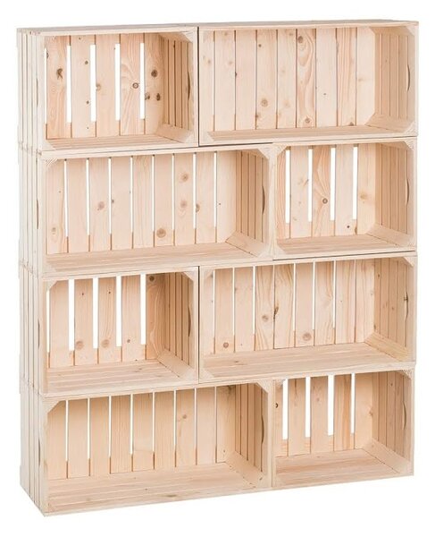 ČistéDřevo Skrzynki drewniane biblioteczka 120 × 100 × 30 cm