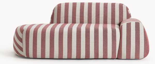 Sofa z szezlongiem w paski Wolke (2-osobowa)