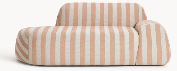 Sofa z szezlongiem w paski Wolke (2-osobowa)