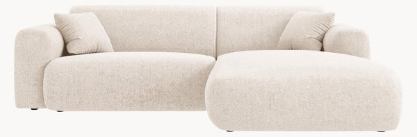 Sofa narożna z szenilu Nolio (3-osobowa), prawostronna
