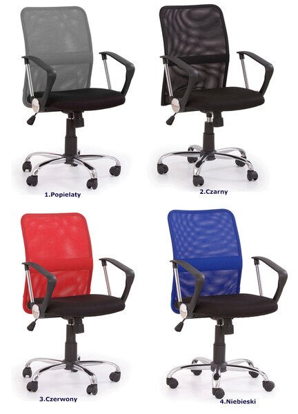 Czarny obrotowy fotel biurowy E0-T50
