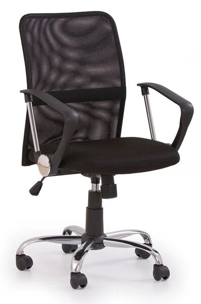 Czarny obrotowy fotel biurowy E0-T50