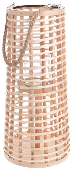 Drewniana latarnia Bars natural, 24 x 50 cm