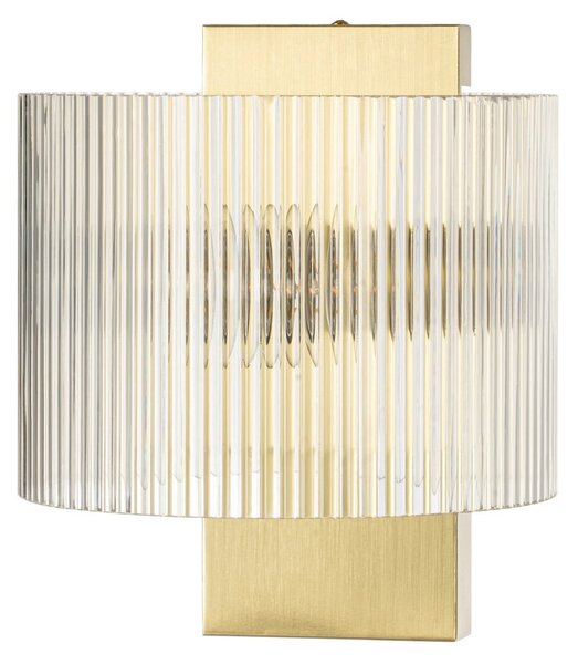 Lampa Ścienna Lucande, Meritt, ściemnialny, transparentny, salon, szkło, nowoczesny