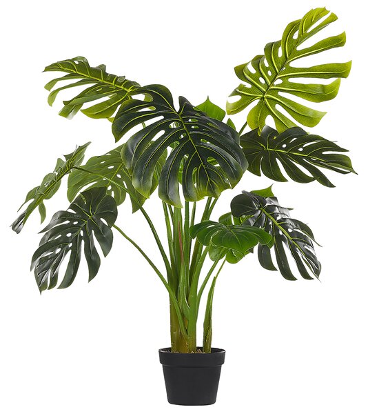 Dekoracyjna sztuczna roślina doniczkowa 113 cm zielona Monstera Plant Beliani