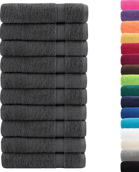 Ręczniki premium, SOLUND, 50 szt., antracytowe, 50x100 cm, 600 g/m²
