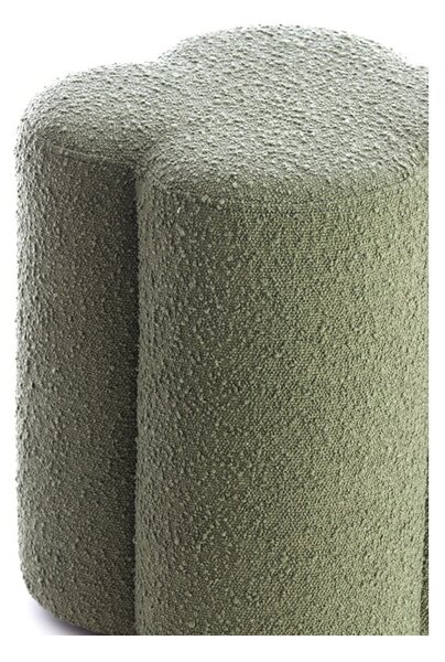 Zielony puf z materiału bouclé Nalani – Light & Living